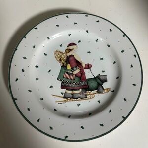 Set of 3 Debbie Mumm Sledding Characters Salad/Dessert Plates